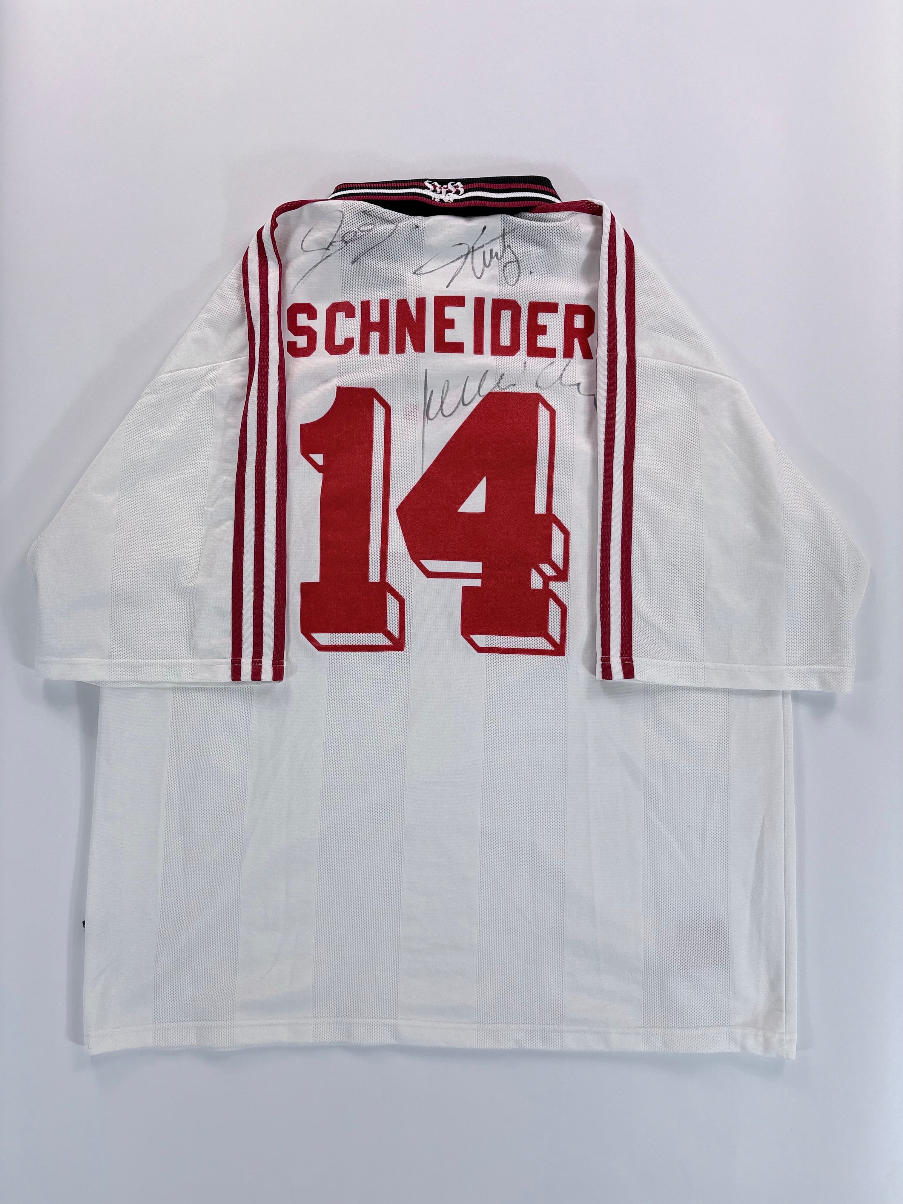 VfB Stuttgart Heimtrikot 1996/1997 - #14 Schneider - XXL