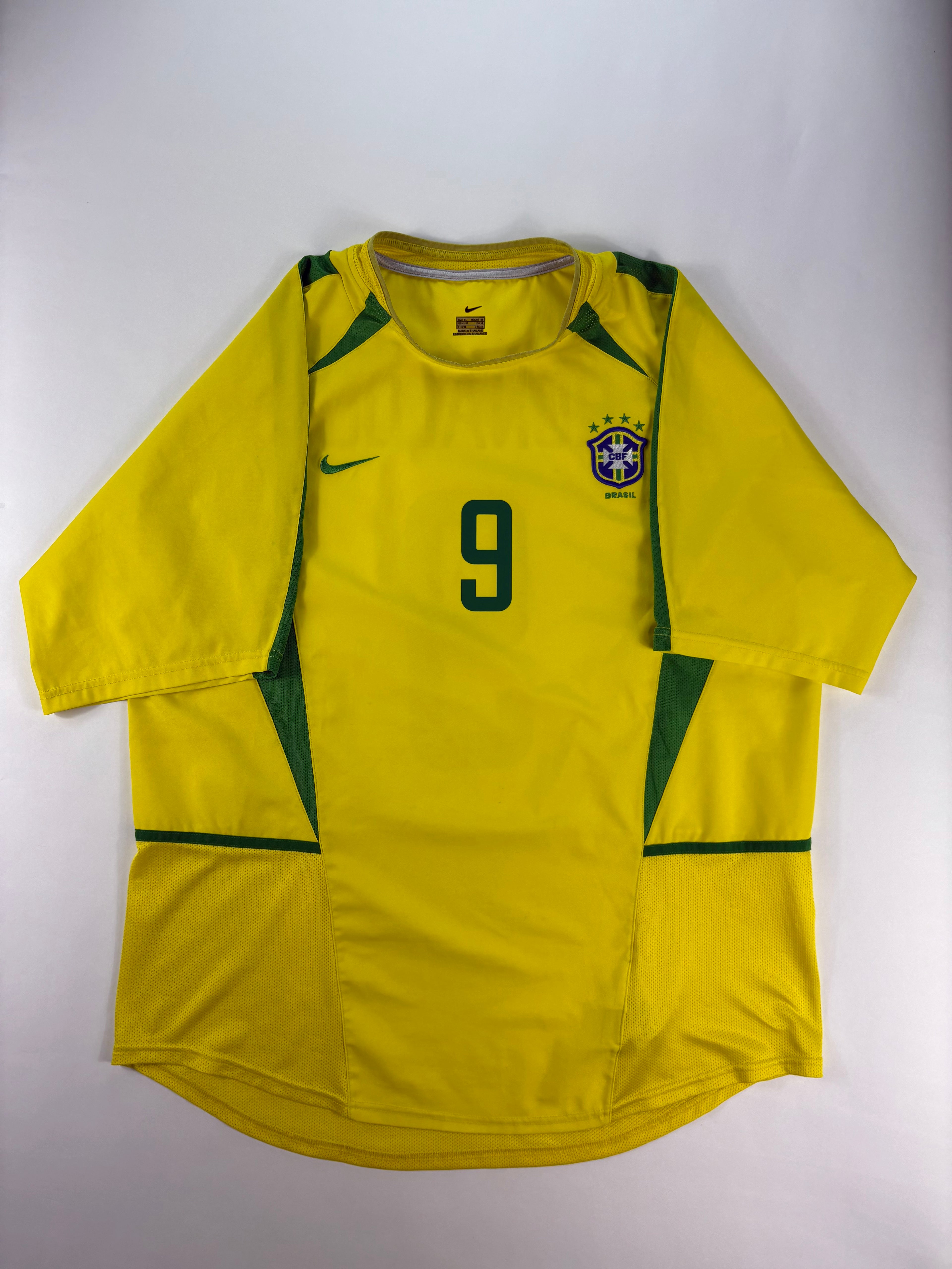 Brasilien Heimtrikot WM 2002 - #9 Ronaldo - XL