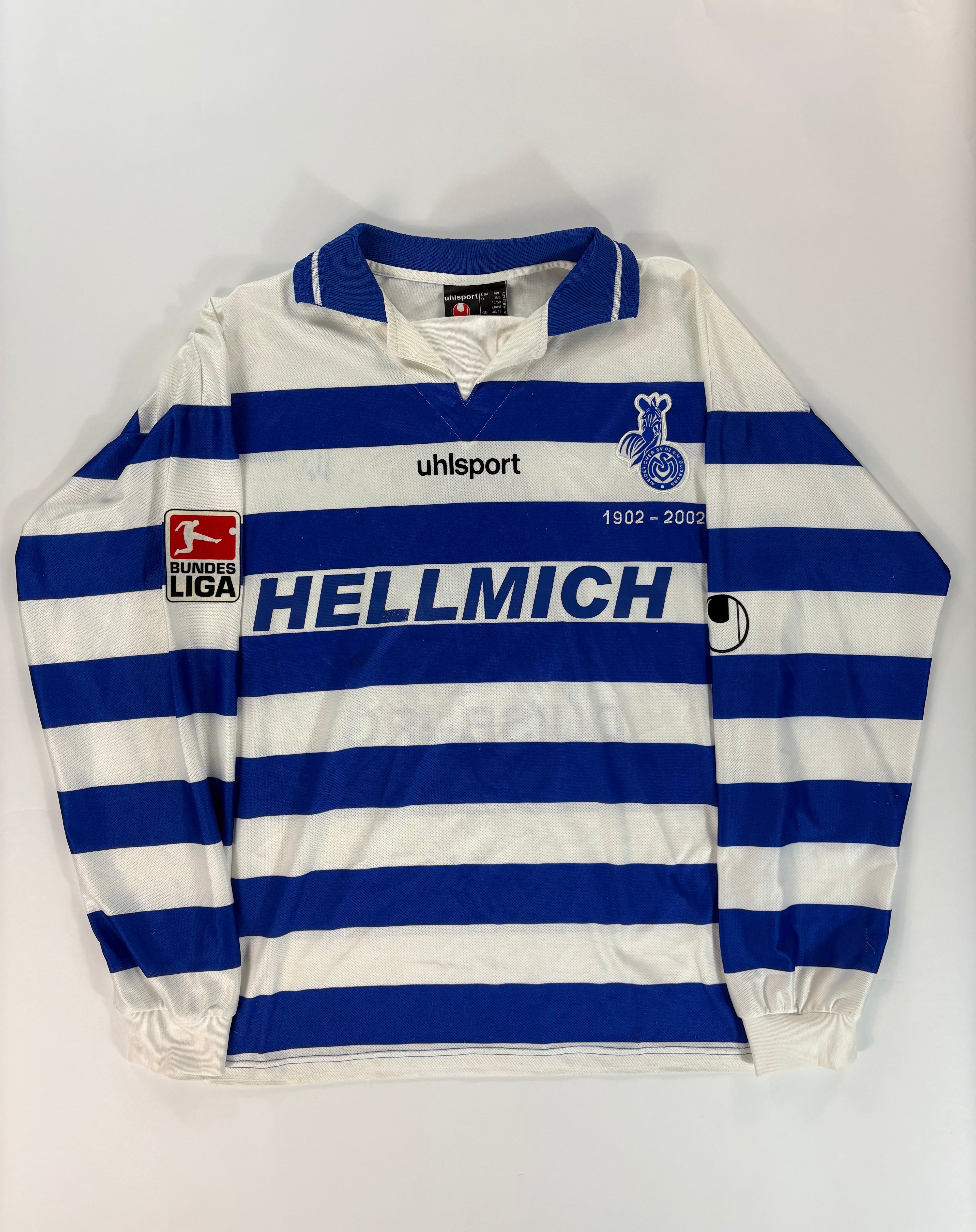 MSV Duisburg Heimtrikot 2001/2002 - #4 Drsek - L - Matchworn/Spielertrikot