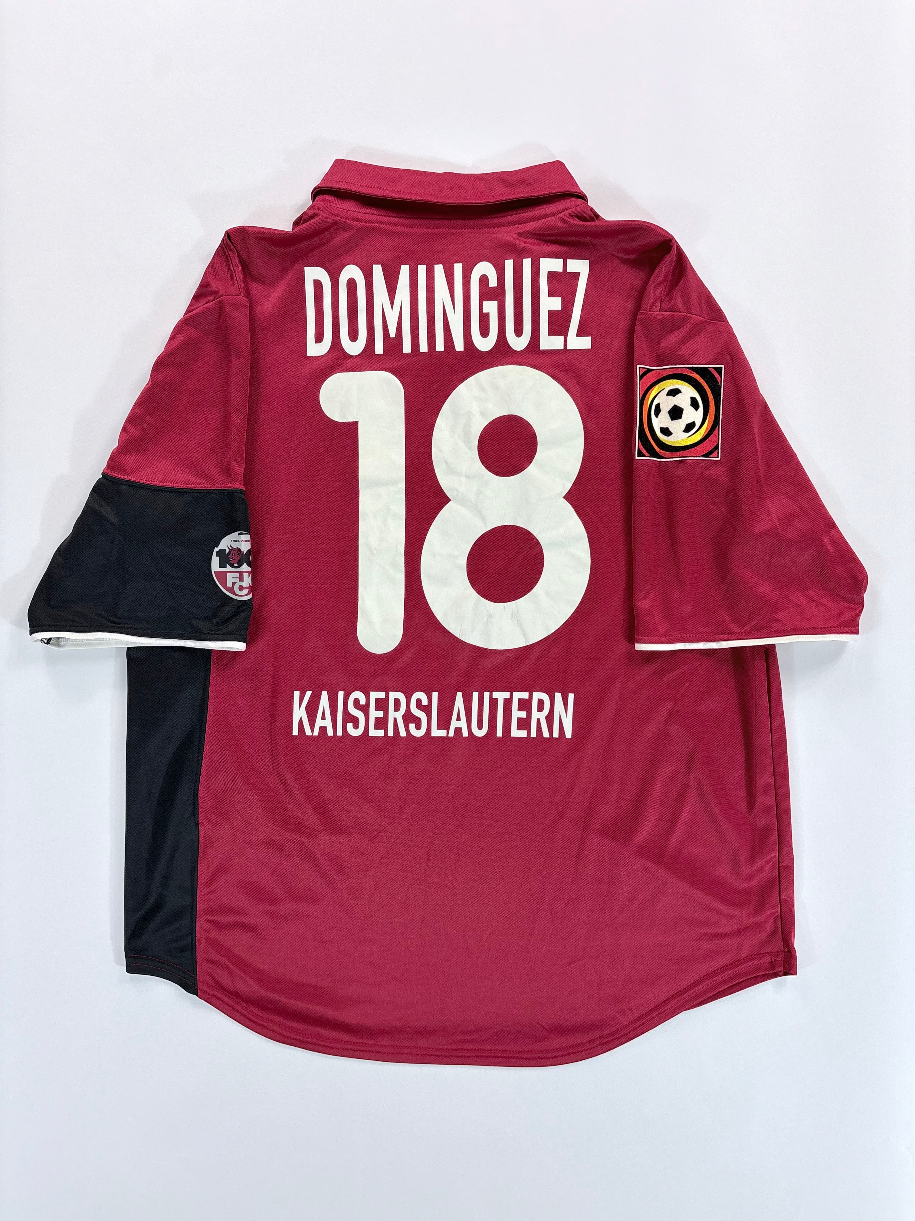 1. FC Kaiserslautern Heimtrikot 2000/2001 - #18 Dominguez - L - Matchworn