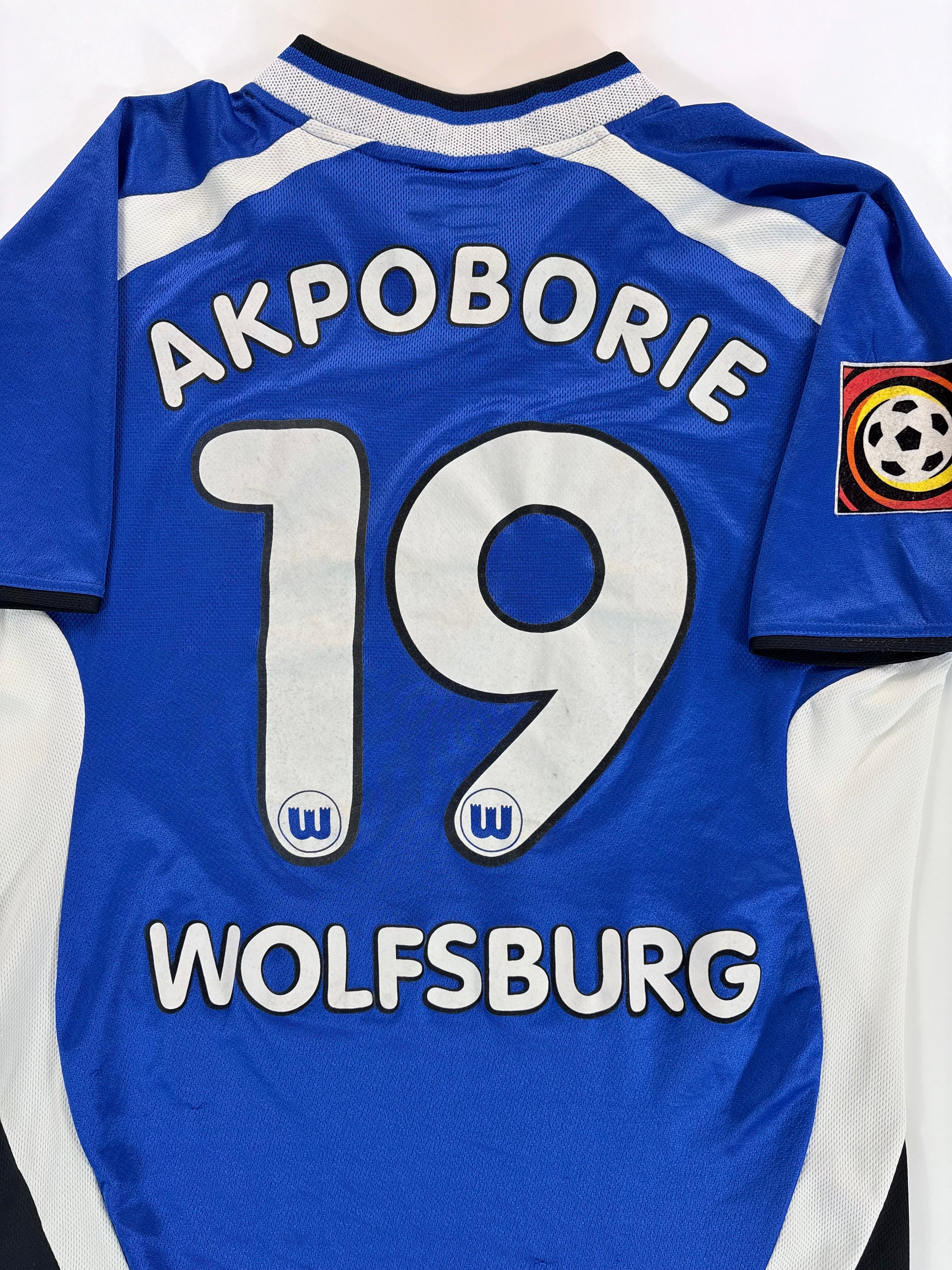 VfL Wolfsburg Heimtrikot 2000/2001 - #19 Akpoborie - XL - Spielertrikot
