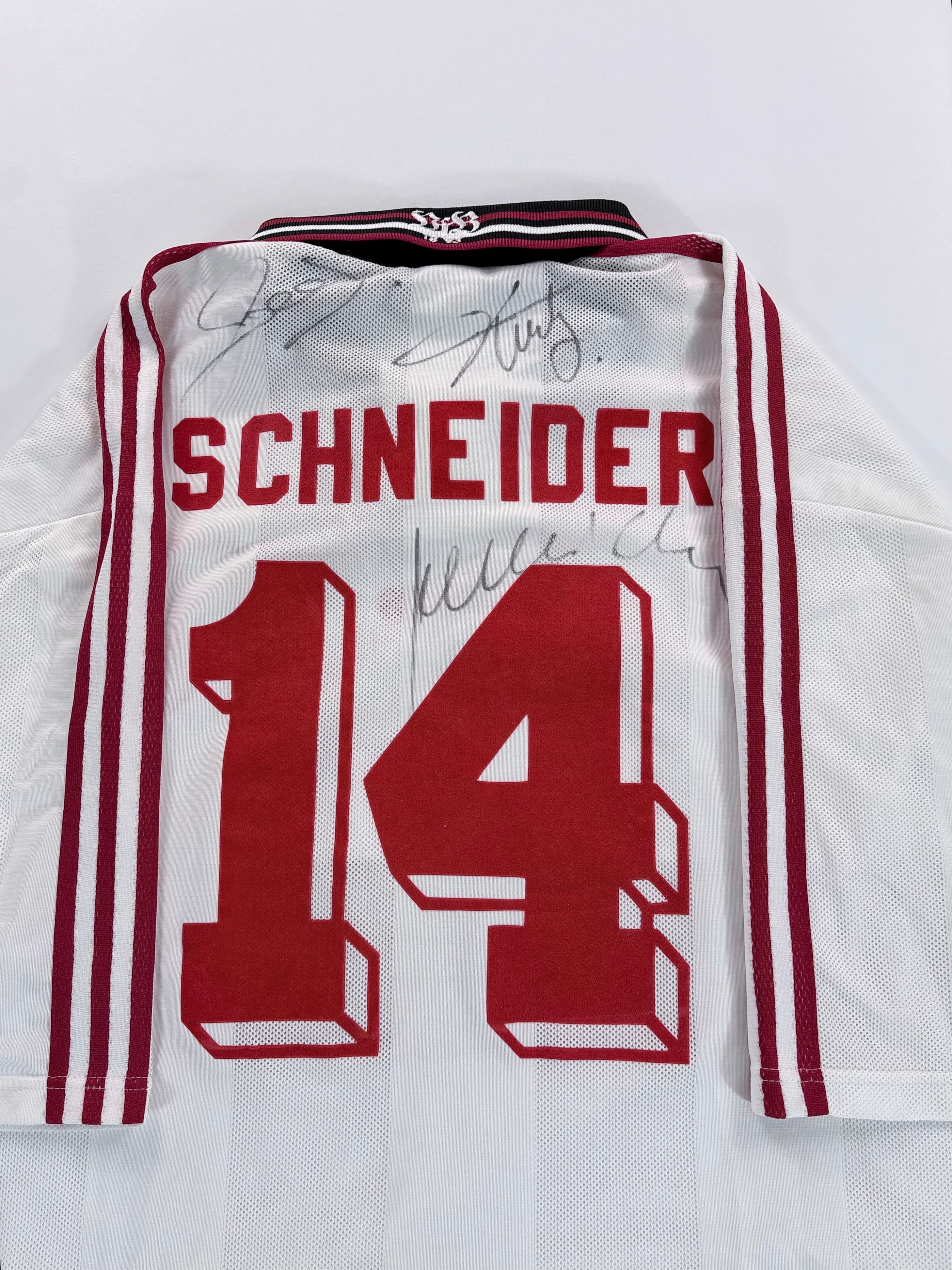 VfB Stuttgart Heimtrikot 1996/1997 - #14 Schneider - XXL