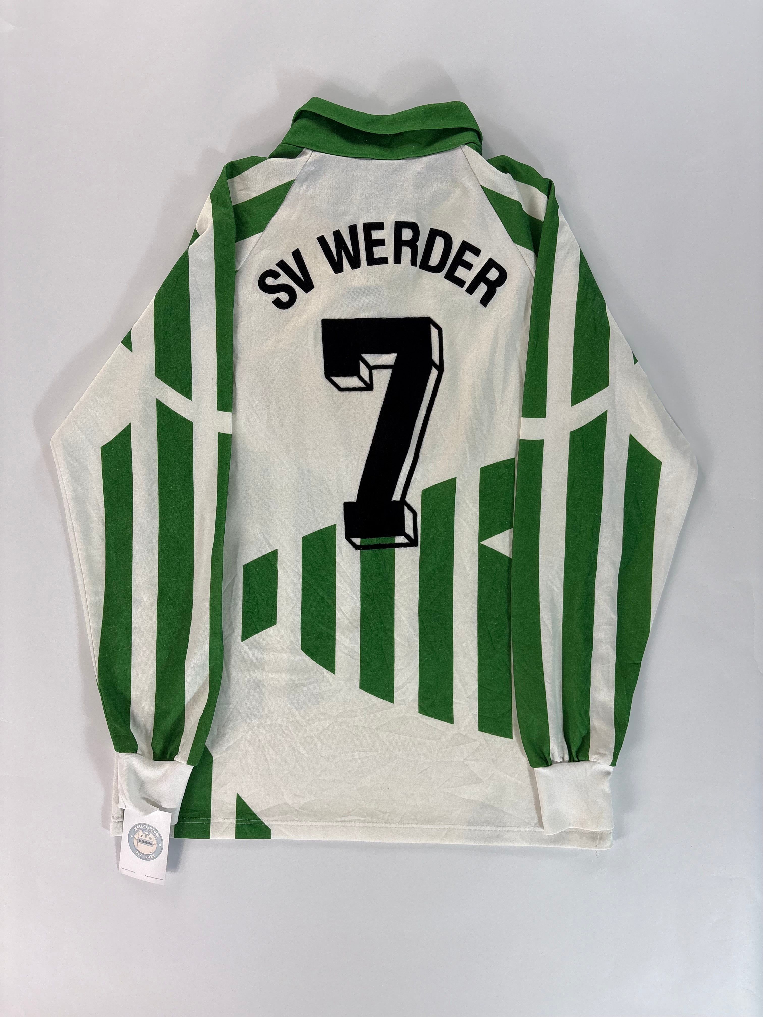 Werder Bremen Heimtrikot 1994/1995 - #7 Basler - L - Spielertrikot