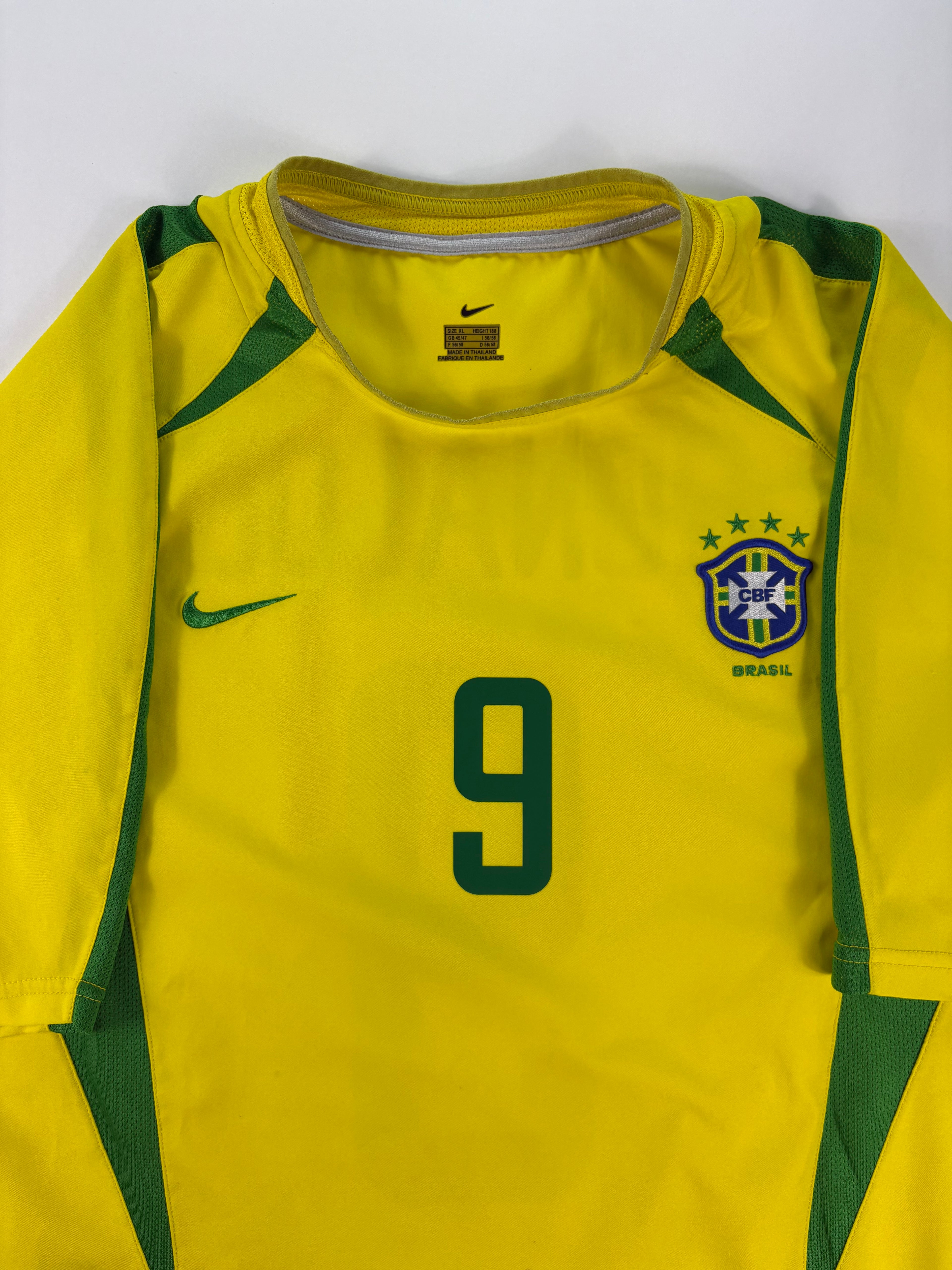 Brasilien Heimtrikot WM 2002 - #9 Ronaldo - XL
