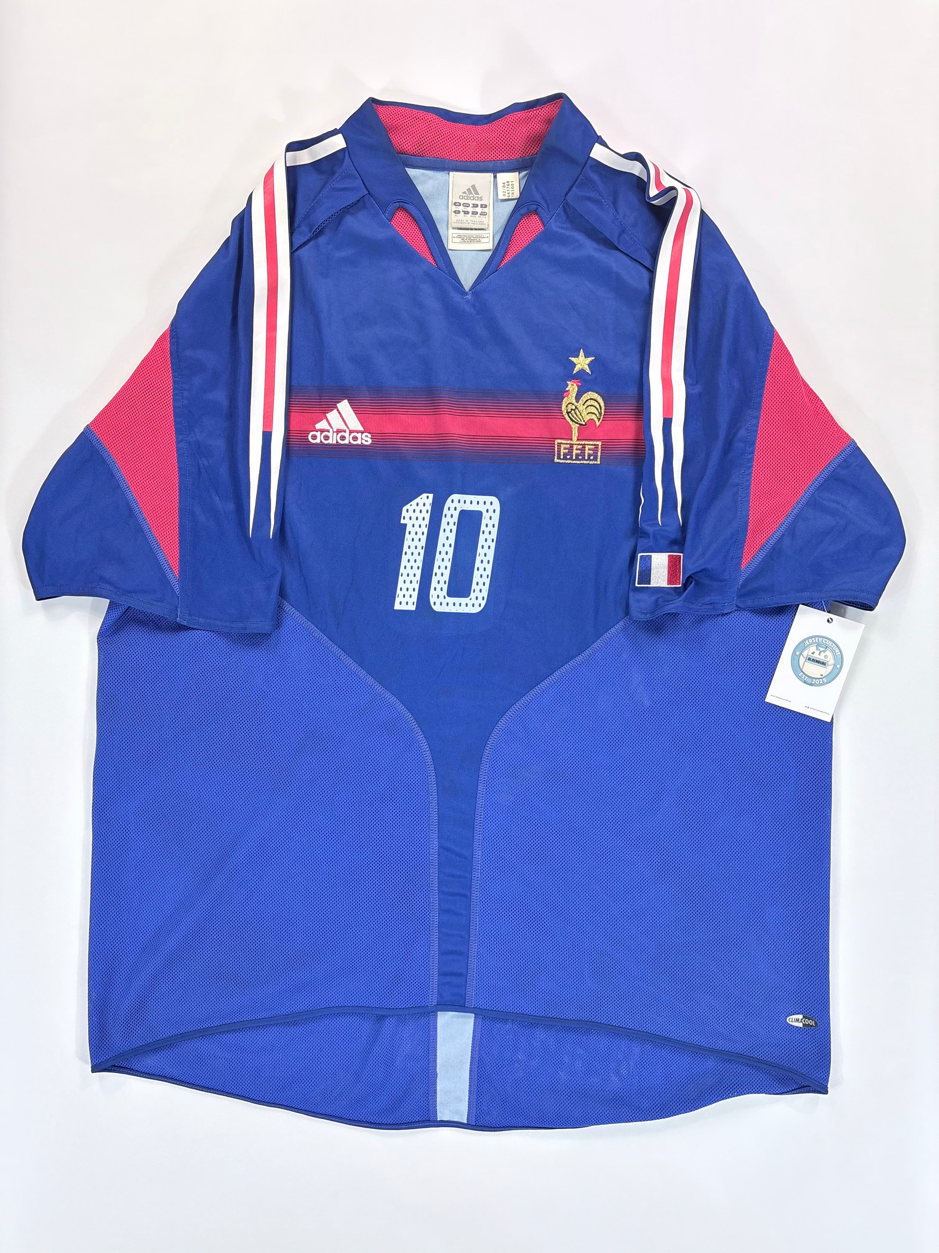 Frankreich Heimtrikot EM 2004 - #10 Zidane - XL